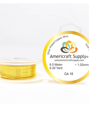 Alambre americraft supply gold calibre 18 - 5 Mtrs