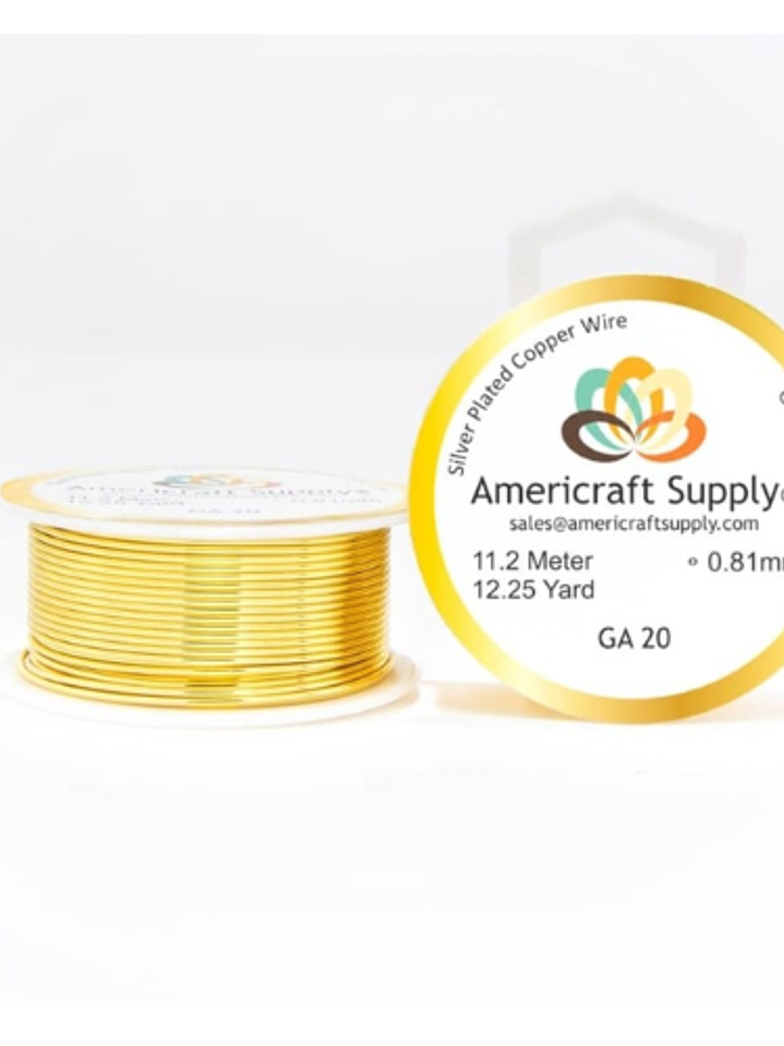 Alambre americraft supply gold calibre 20 - 5mtrs 1