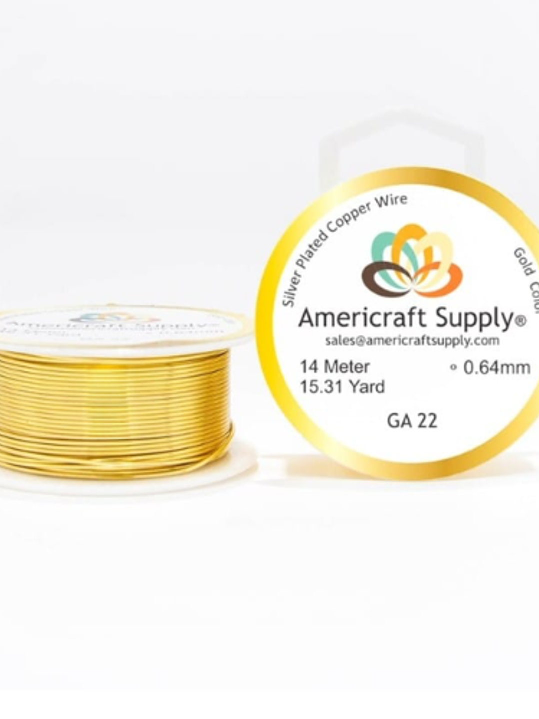 Alambre americraft supply gold calibre 22 - 5mtrs 1