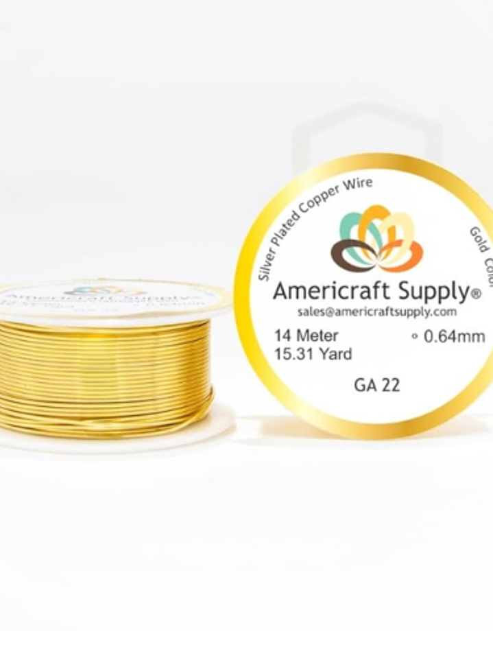 Alambre americraft supply gold calibre 22 - 5mtrs 1