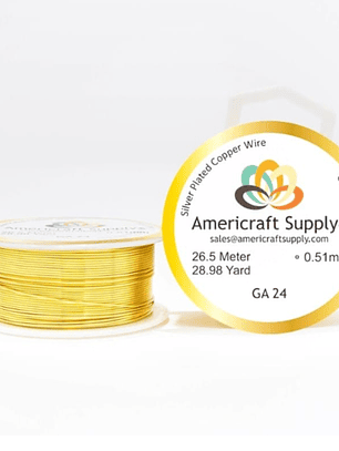 Alambre americraft supply gold calibre 24 - 5mtrs
