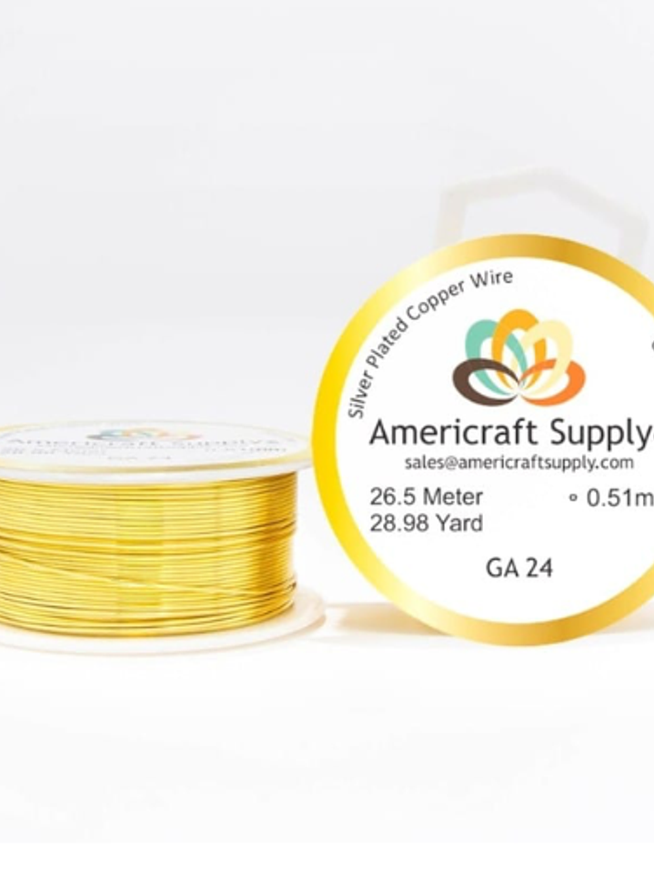 Alambre americraft supply gold calibre 24 - 5mtrs 1