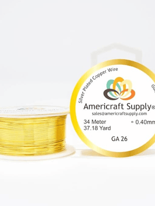 Alambre americraft supply gold calibre 26 - 5mtrs