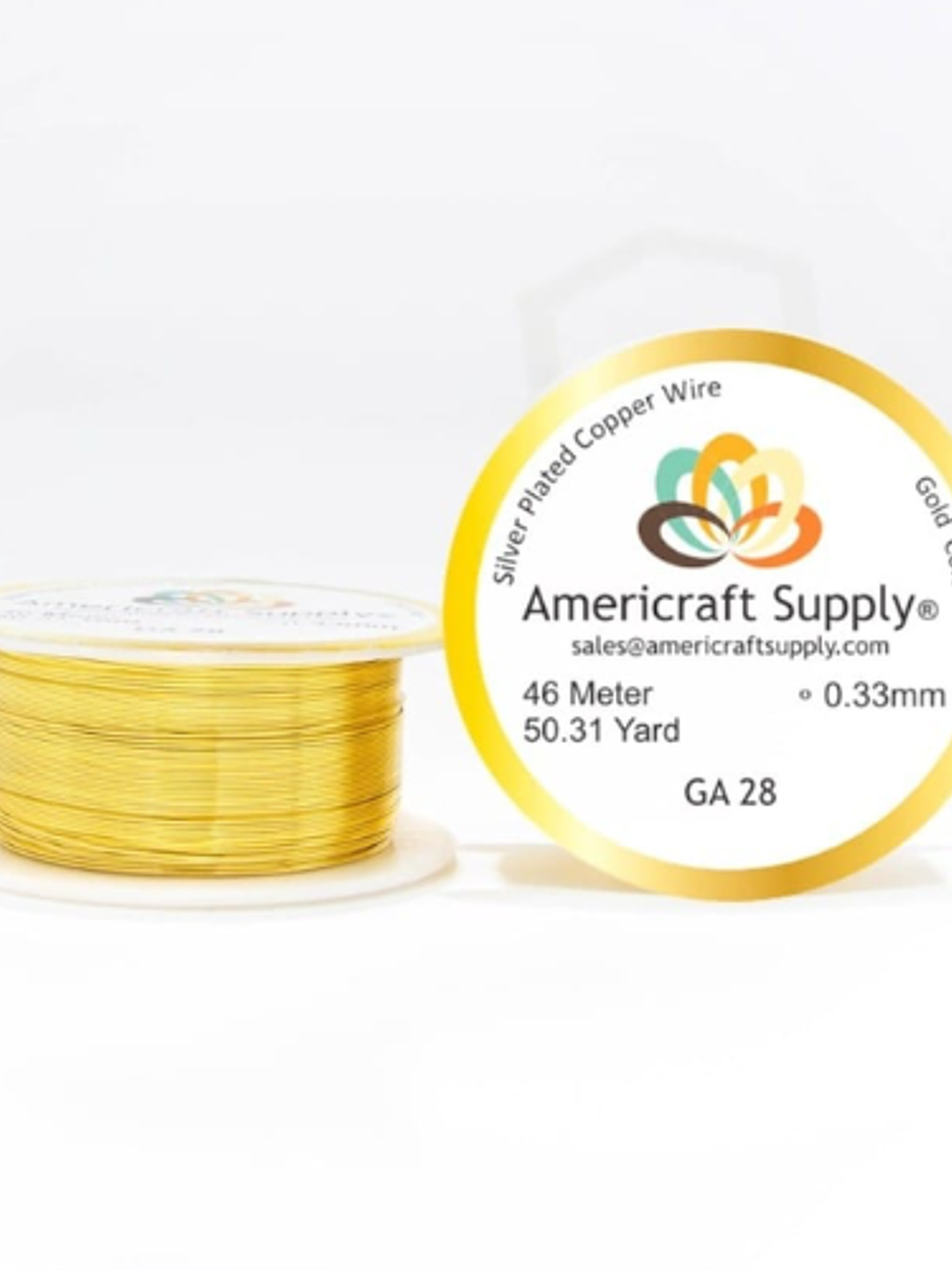 Alambre americraft supply gold calibre 28 - 5mtrs 1