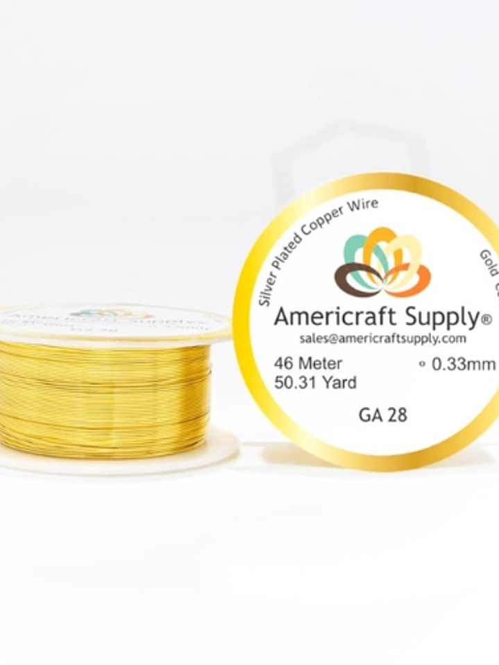 Alambre americraft supply gold calibre 28 - 5mtrs 1