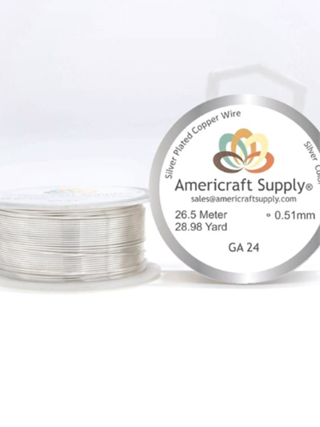 Alambre americraft supply silver calibre 24 - 5mtrs 1