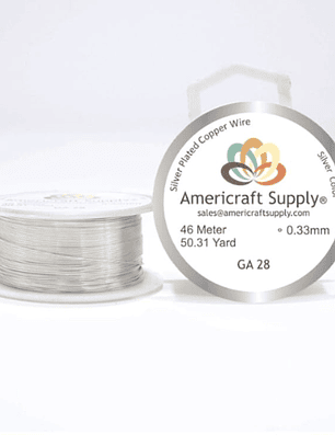 Alambre americraft supply silver calibre 28 - 5mtrs