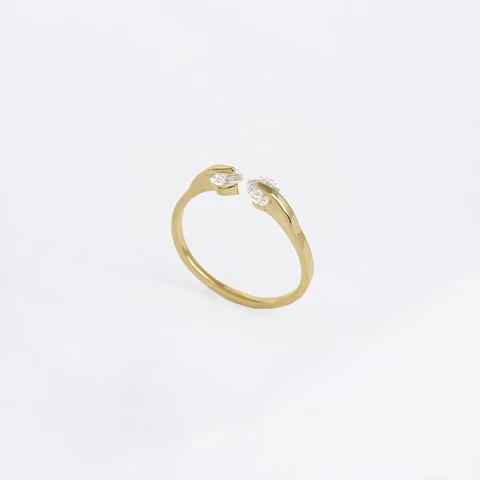 Anillo Circonia Corazon Ajustable