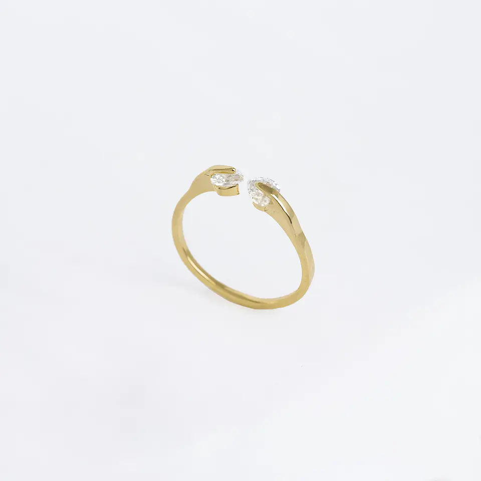 Anillo Circonia Corazon Ajustable 1