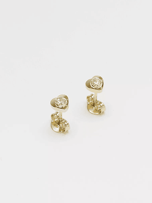 Mini Zirconia Heart Earrings