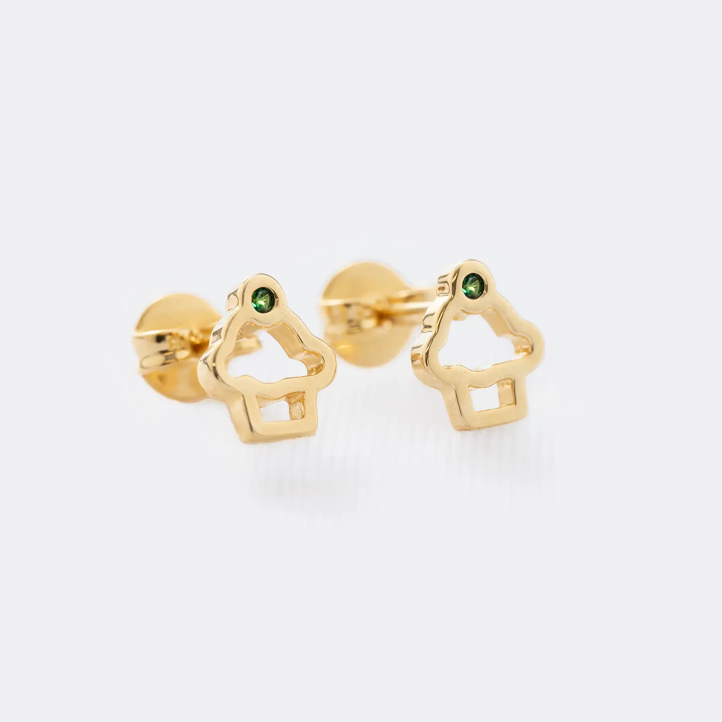 Arete Cupcake Verde Esmeralda 1