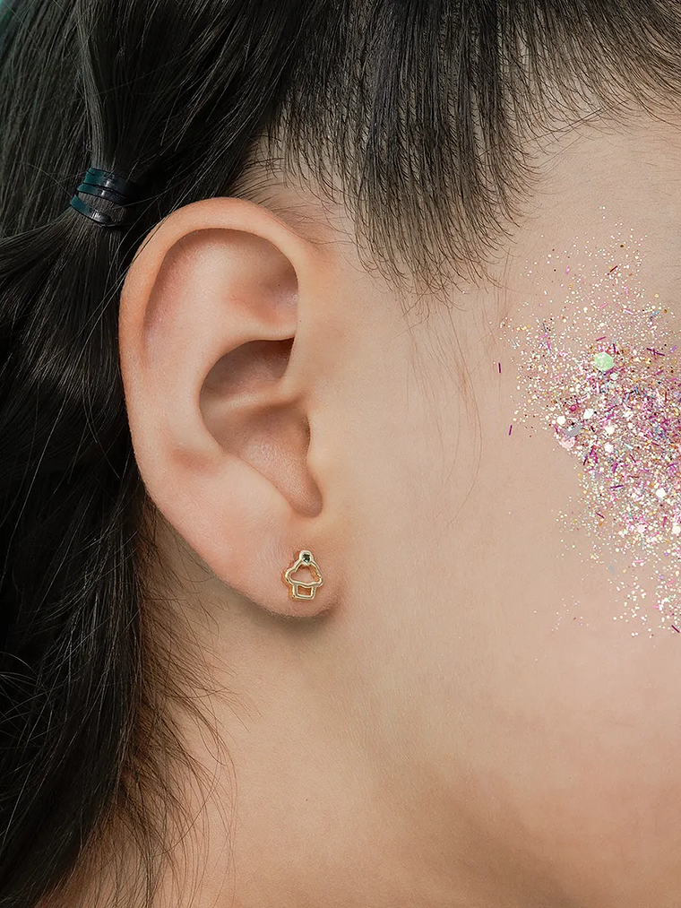 Arete Cupcake Verde Esmeralda 2