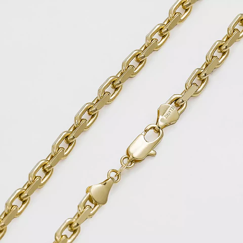 Cadena Tejido Aros Diamantada Gruesa 