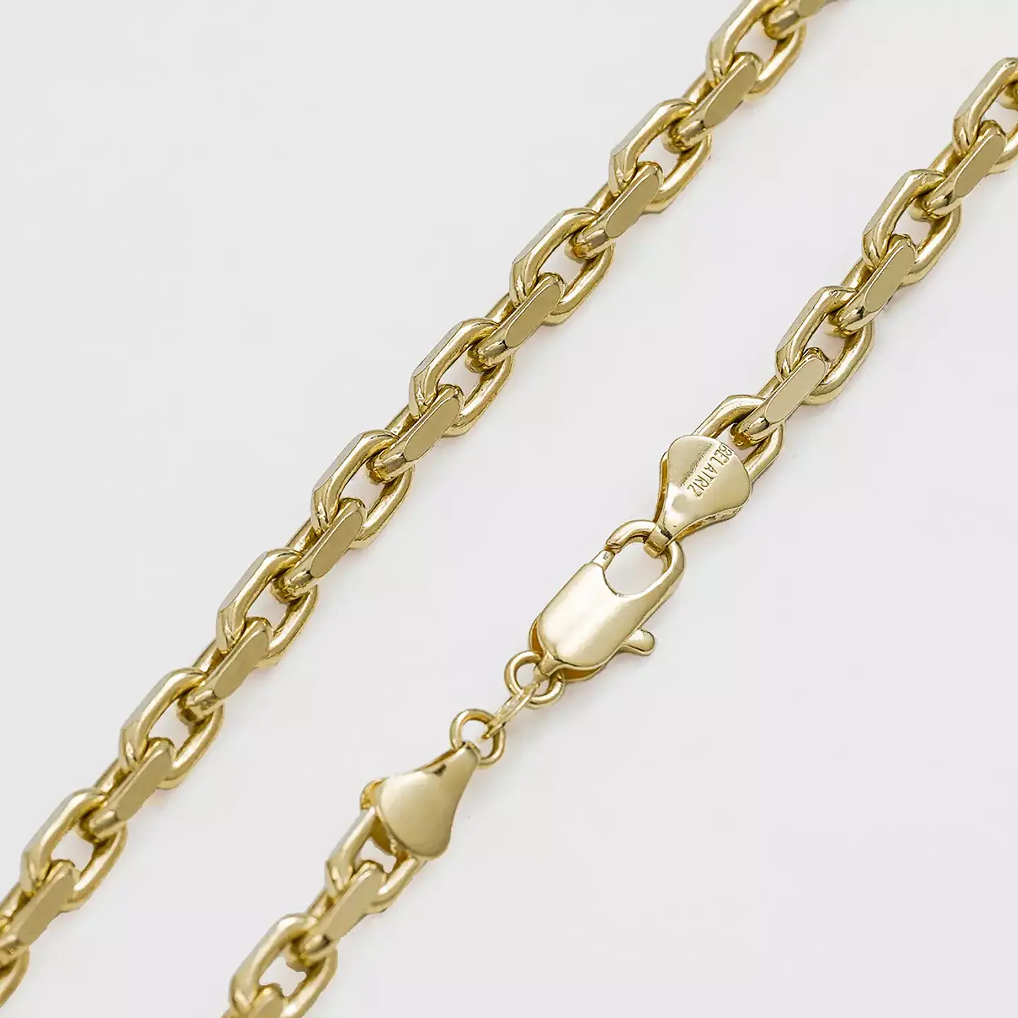 Cadena Tejido Aros Diamantada Gruesa  1