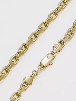 Cadena Tejido Aros Diamantada Gruesa 