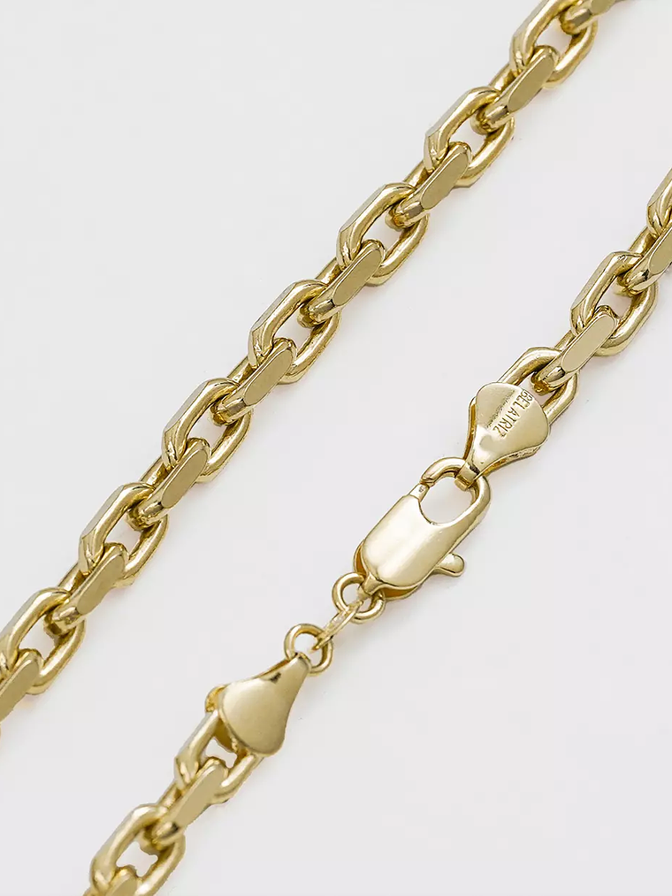 Cadena Tejido Aros Diamantada Gruesa  1