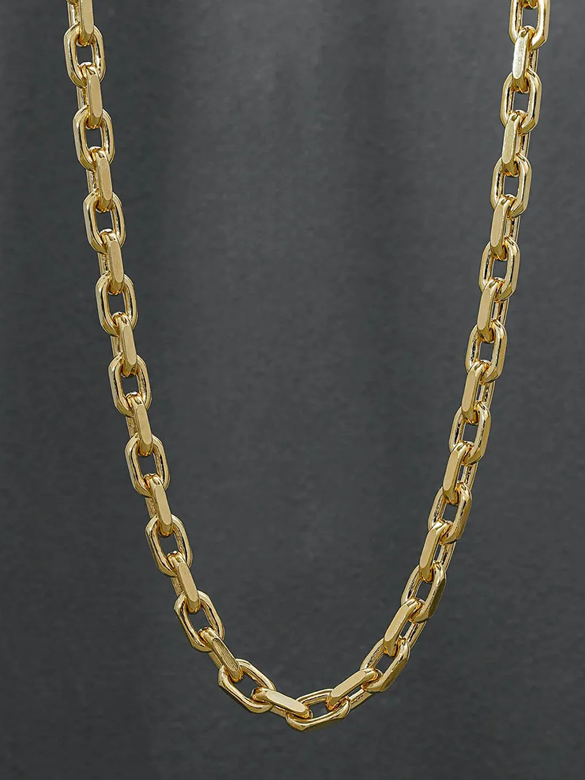 Cadena Tejido Aros Diamantada Gruesa  2