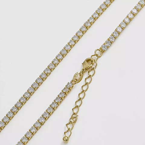 Cadena Tejido Circonias Unisex