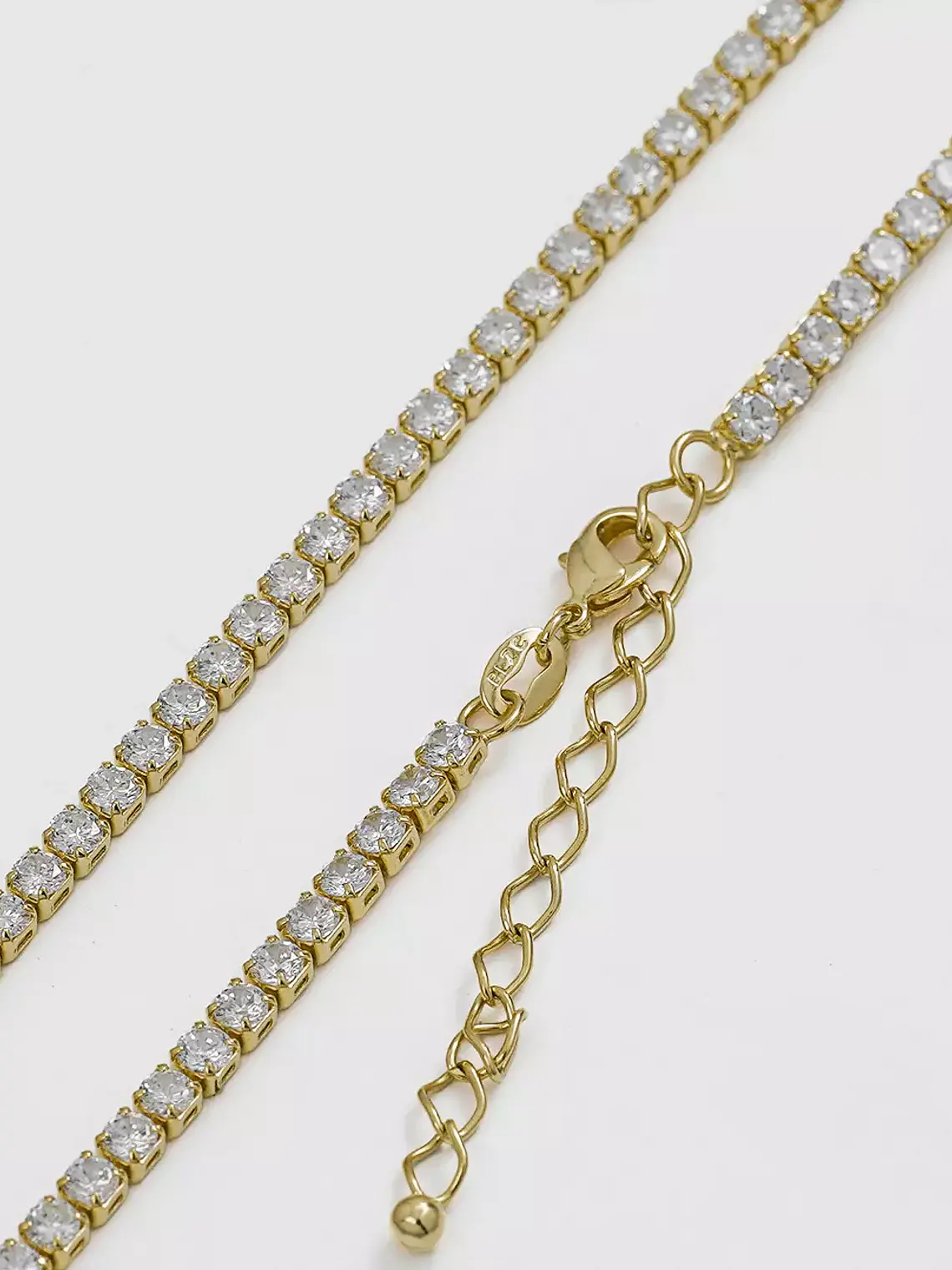 Cadena Tejido Circonias Unisex 1