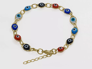 Pulsera Ojo Turco Multicolor + Extensor