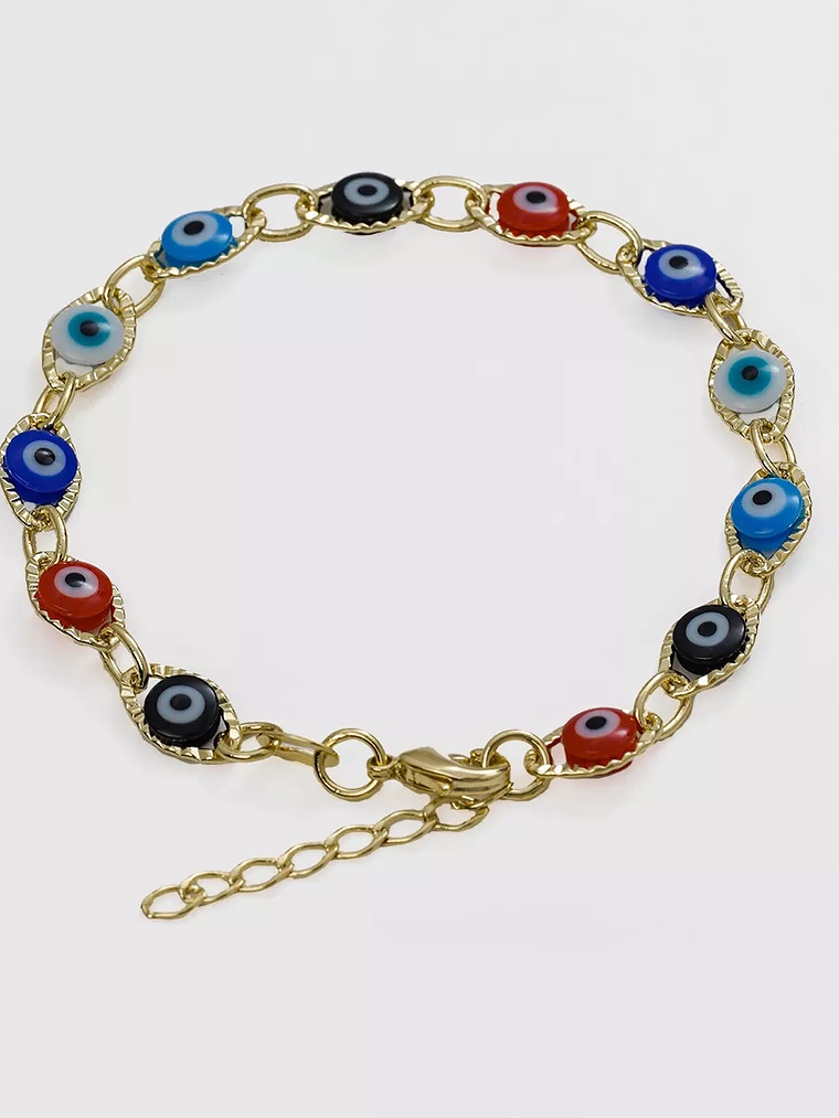 Pulsera Ojo Turco Multicolor + Extensor 1