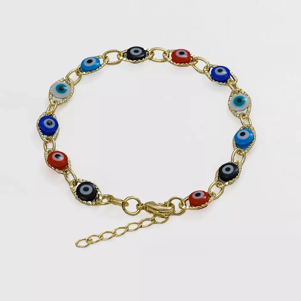 Pulsera Ojo Turco Multicolor + Extensor 1