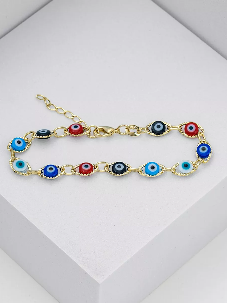 Pulsera Ojo Turco Multicolor + Extensor 2