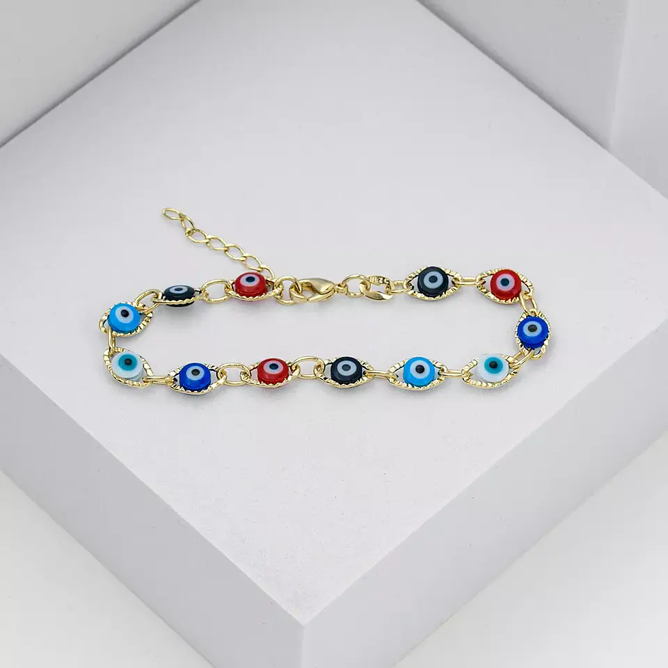 Pulsera Ojo Turco Multicolor + Extensor 2