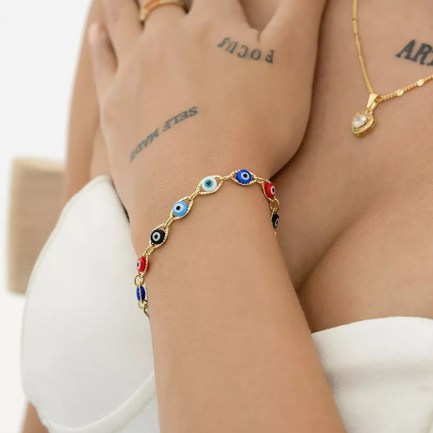 Pulsera Ojo Turco Multicolor + Extensor 3