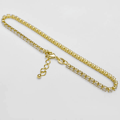 Tobillera Circonias Cristal Unisex 