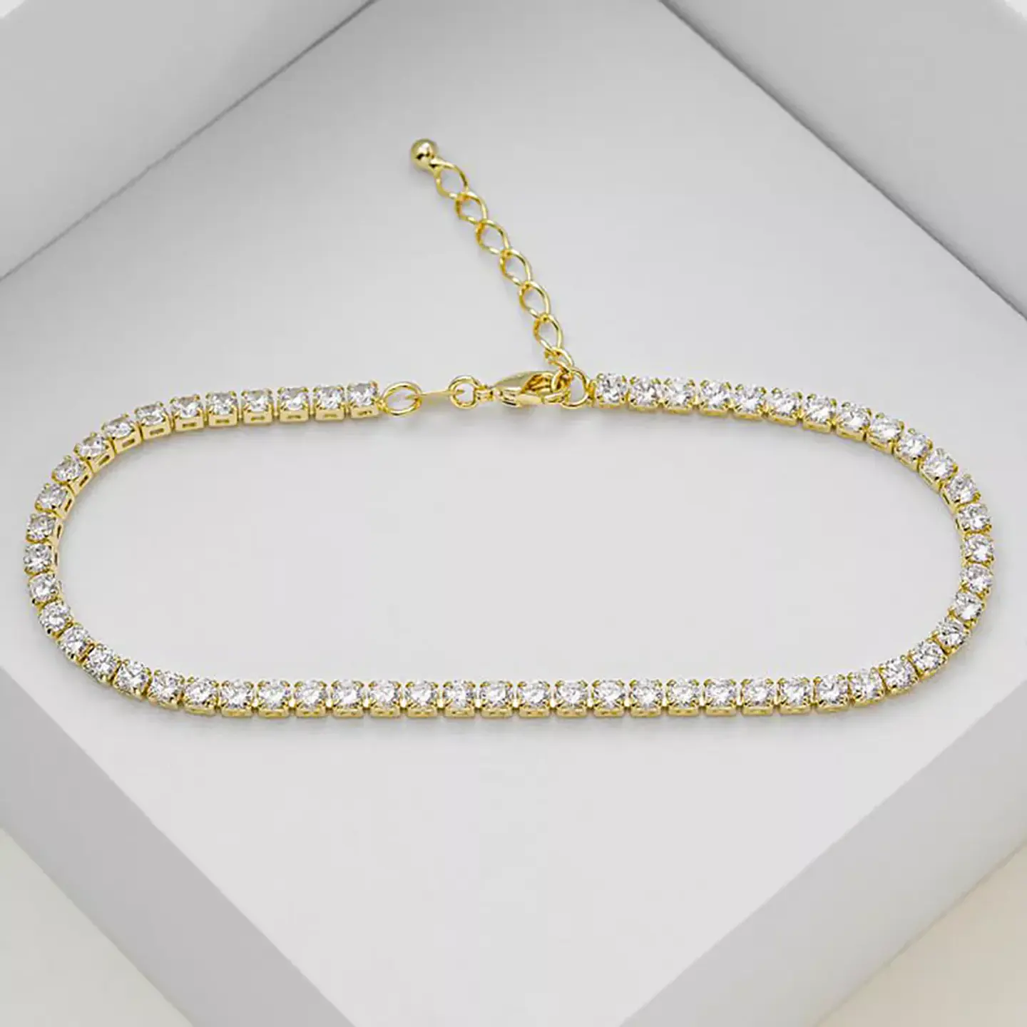 Tobillera Circonias Cristal Unisex  3