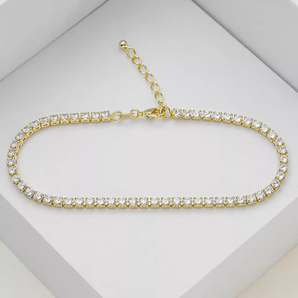 Tobillera Circonias Cristal Unisex  3