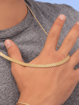 Cadena Tejido Chino Doble Carril 