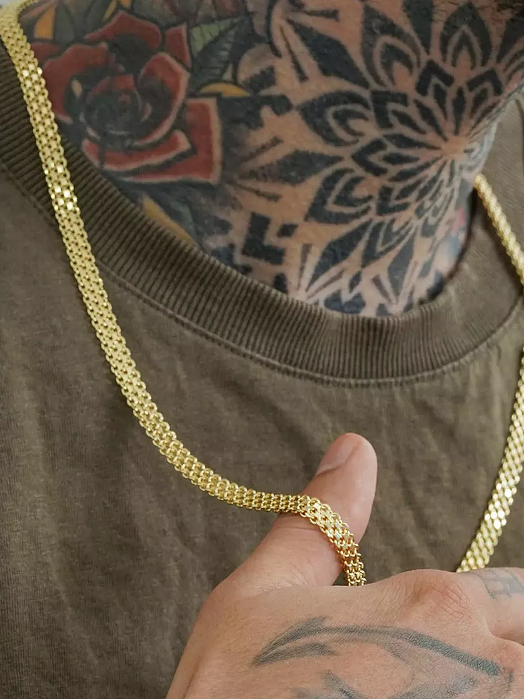 Cadena Tejido Chino Doble Carril  3