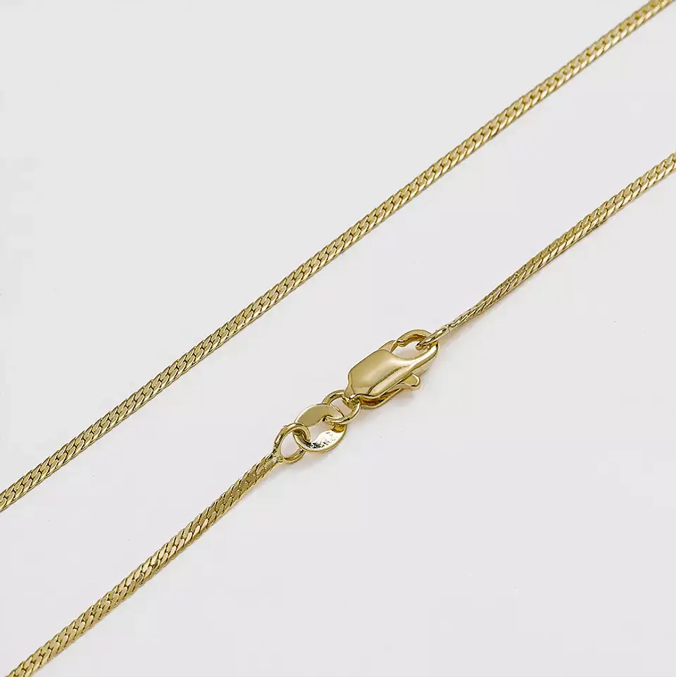 Cadena Tejido Serpiente Plana Delgada 1