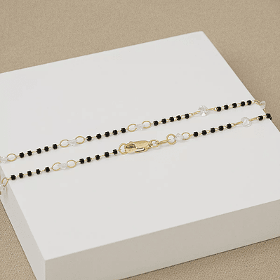 Tobillera Circonia Bicolor 