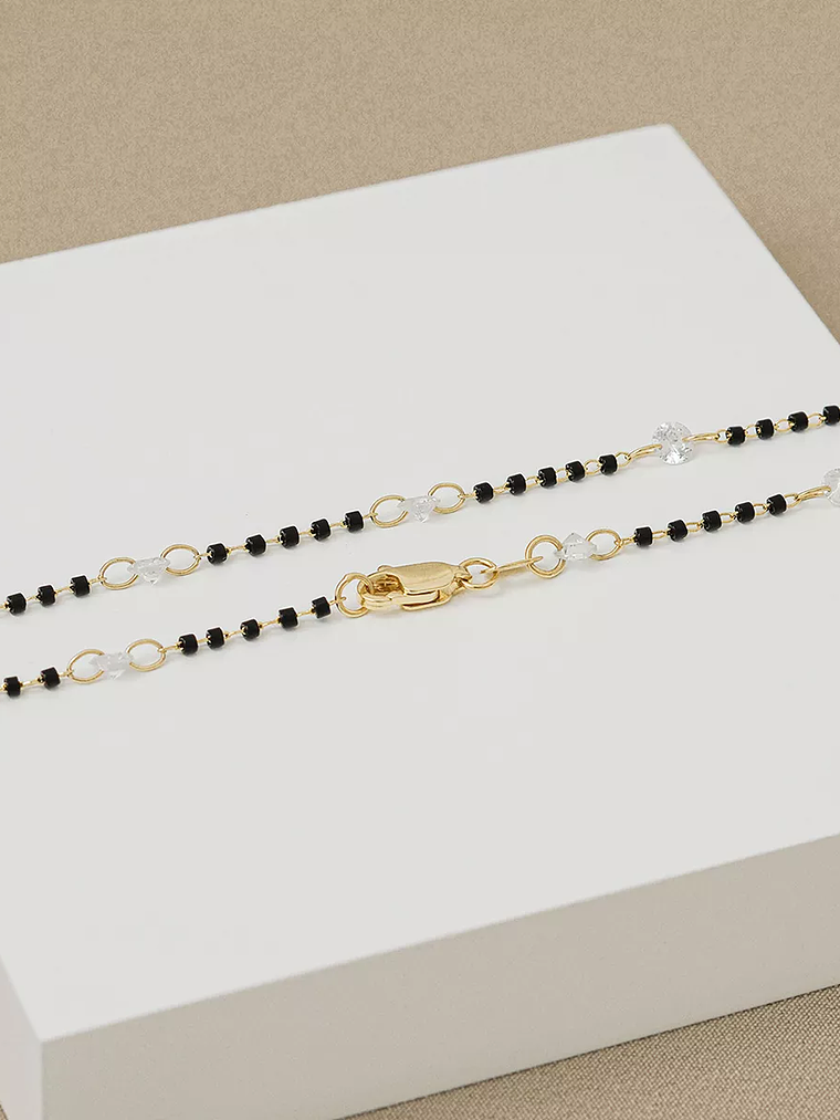 Tobillera Circonia Bicolor  1