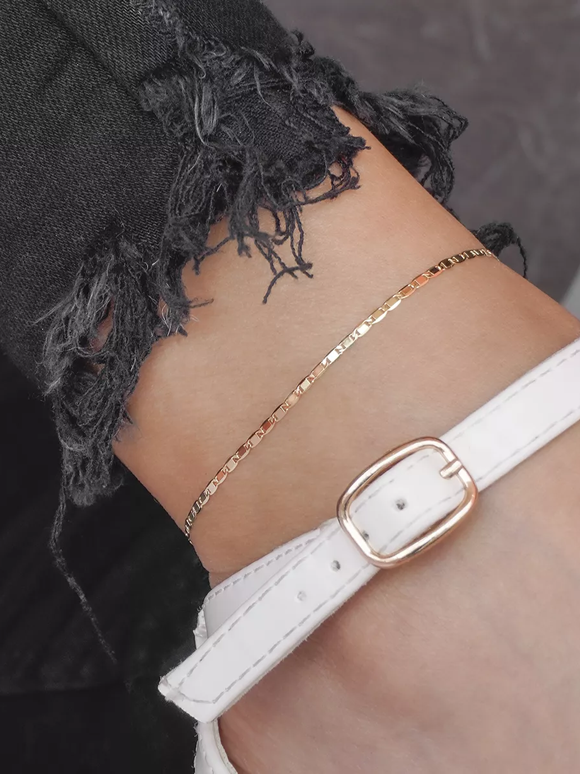 Tobillera Escalera Delg. Plana Lisa  2