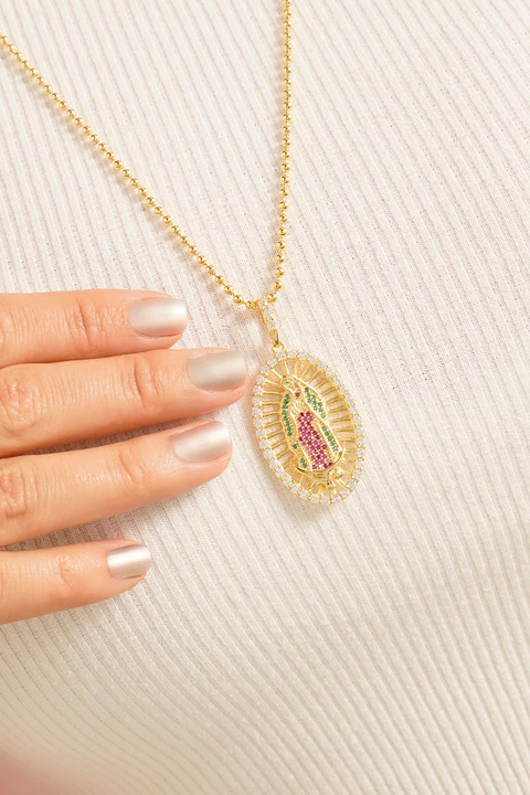 Dije Virgen Guadalupe Swarovski