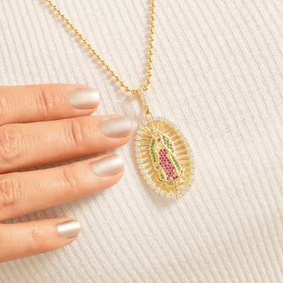 Dije Virgen Guadalupe Swarovski