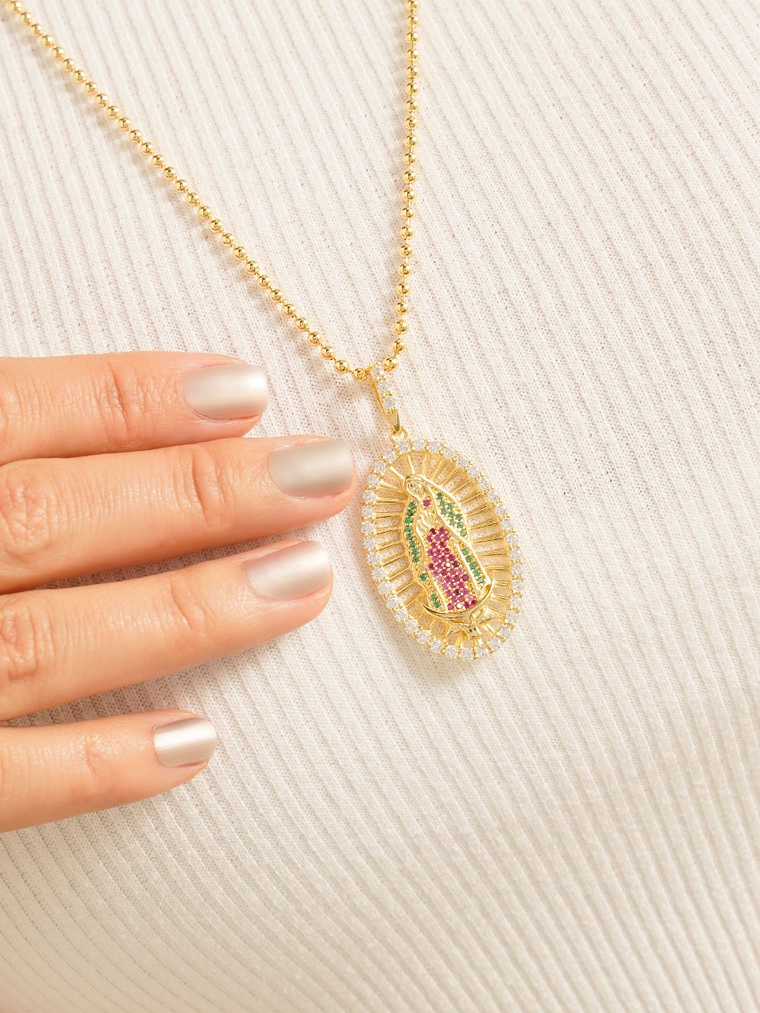 Dije Virgen Guadalupe Swarovski 1