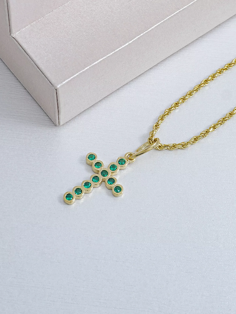 Dije Cruz Mini Swarovski 2