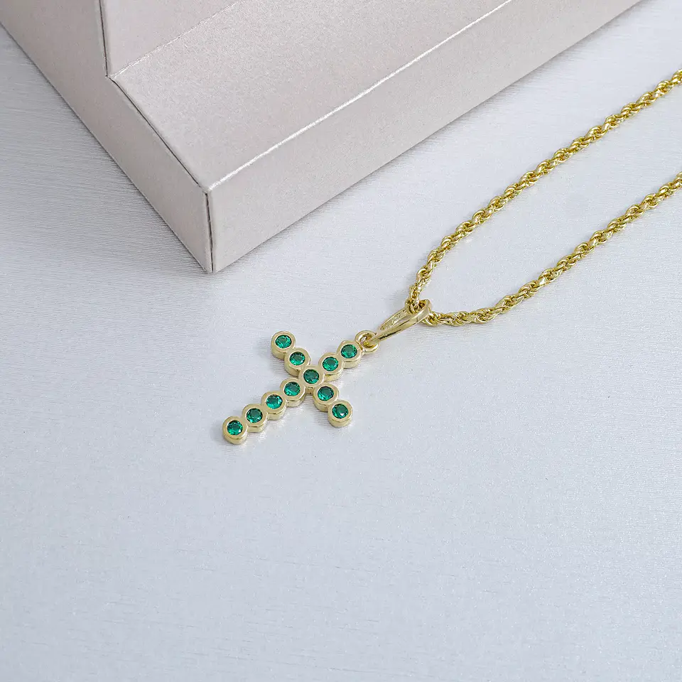 Dije Cruz Mini Swarovski 2