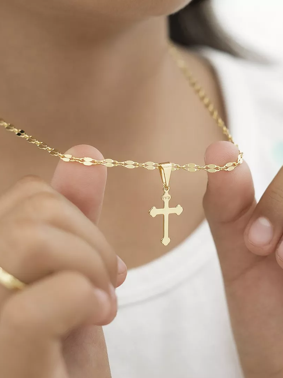 Dije Cruz Inri Delgada 1.5cms 2