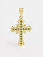 Dije Cruz Sagrada Circonias Verde - Miniatura 1