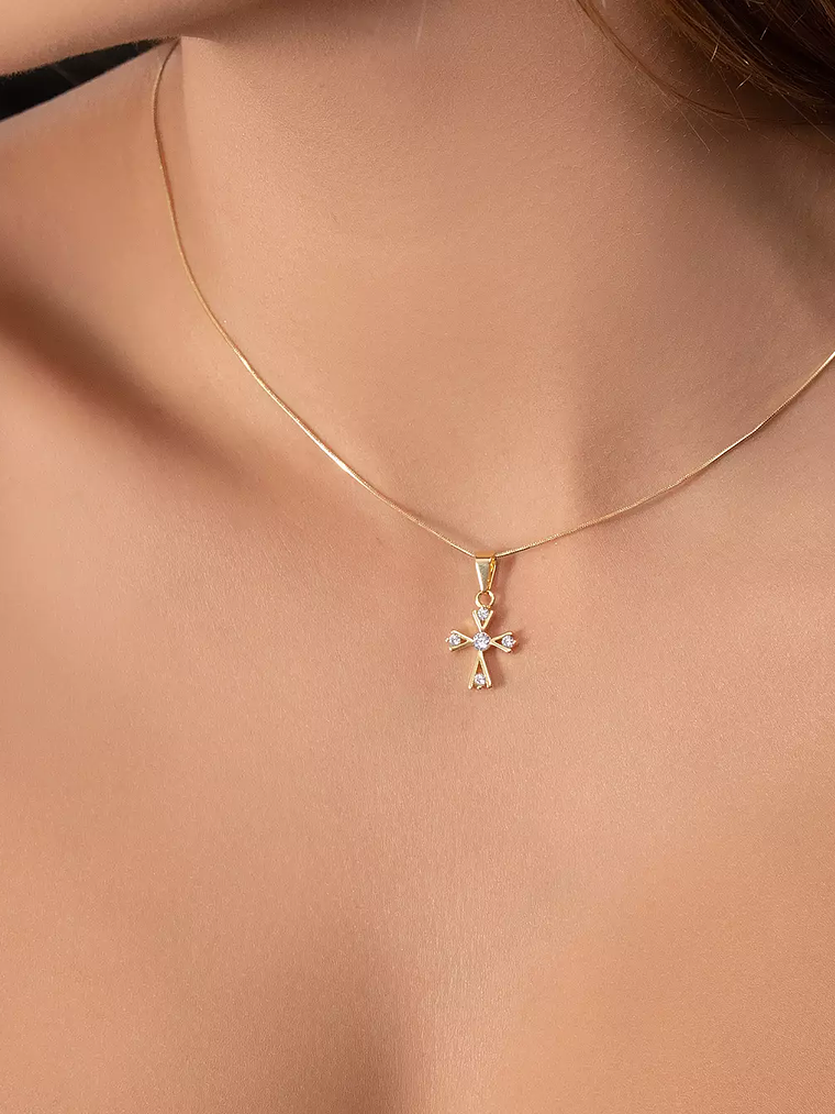 Dije Cruz 5 Circonias 2