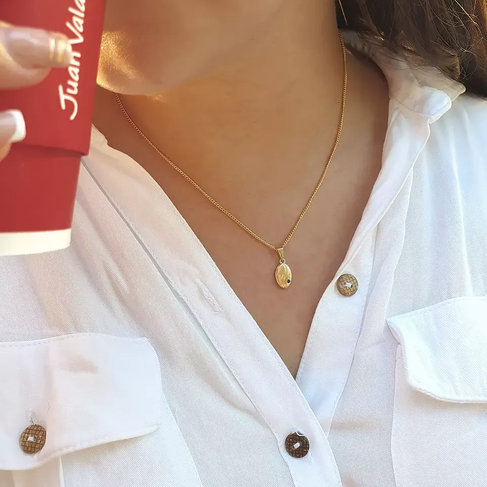 Dije Grano de Cafe Cristal 2
