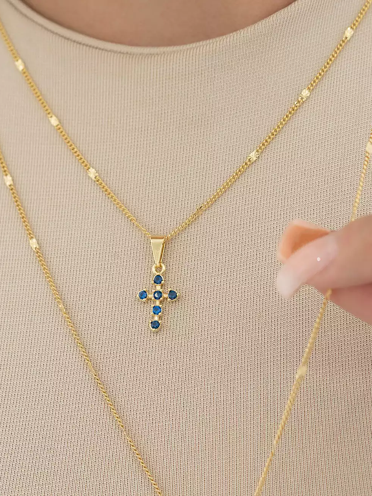 Dije Cruz 6 Circonias  2