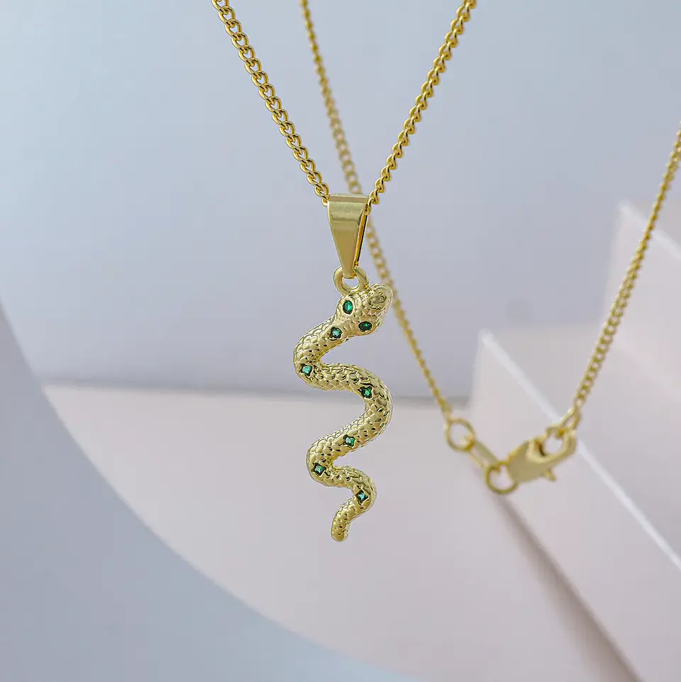 Dije Serpiente Verde Esmeralda  2