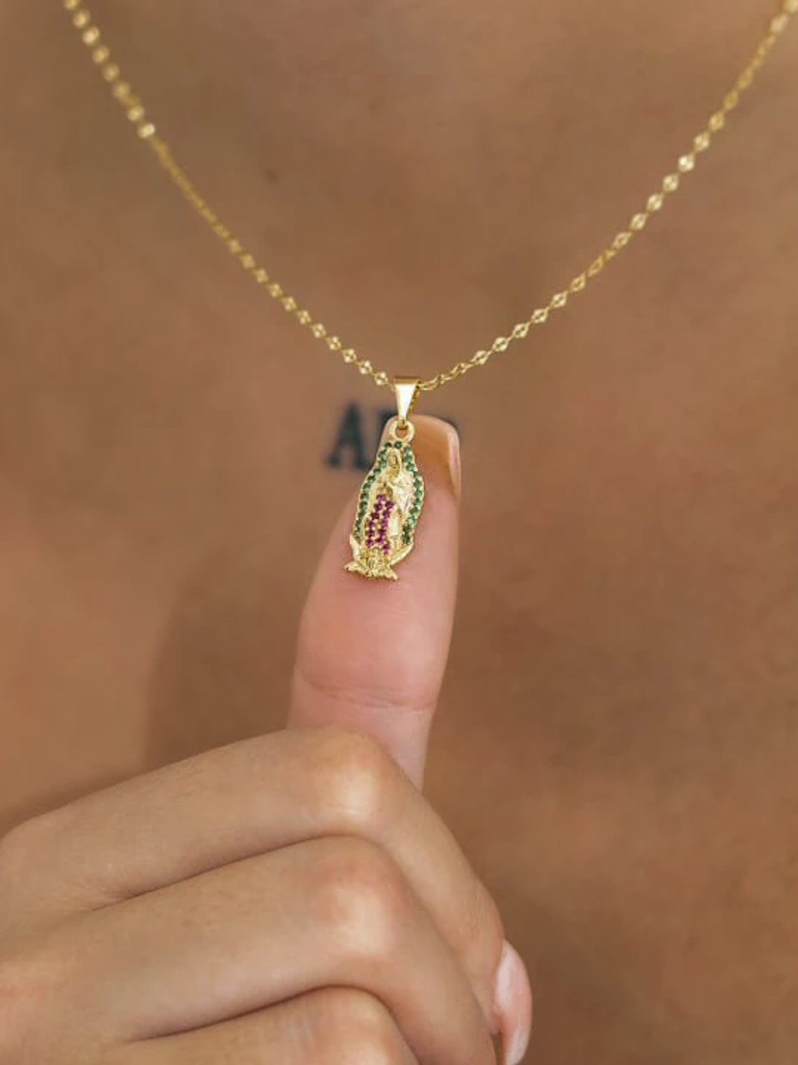 Dije Virgen Guadalupe Silueta  3